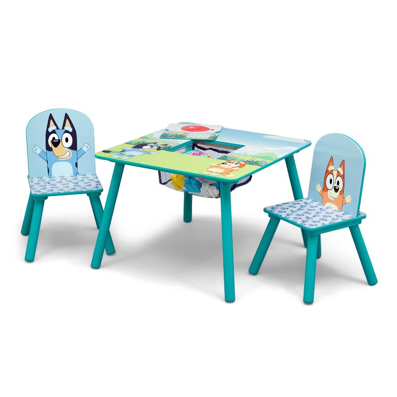 Delta Children Bluey Kids&#39; Table and Chair Set with Storage (2 Chairs Included) - Greenguard Gold Certified - Blue, 5 of 8