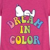 Girls' - Peanuts - Dream In Color Fitted Short Sleeve Graphic T-Shirt - 2 of 4