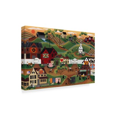 Trademark Fine Art -Cheryl Bartley 'Amish Quilt Village' Canvas Art