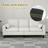 Kinsuite 3-Seater Sofa Chair - 78" Modern Accent Chairs with Arms & Cushions, Beige - 4 of 4