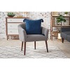 C&F Home 18" x 18" Anna Navy Solid Woven Square Throw Pillow - 2 of 4