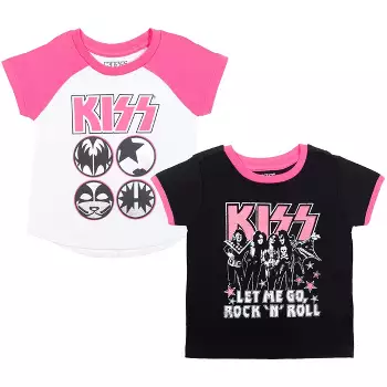 Rock Band Little Girls Pack Ringer Raglan Graphic T-shirt Pink/white/black Target