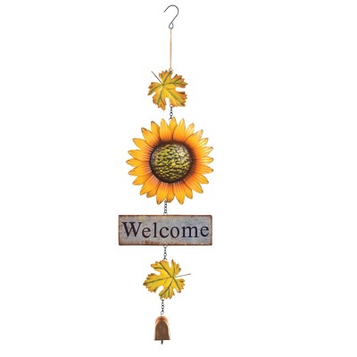 Collections Etc Sunflower Welcome Sign Outdoor Dangler : Target