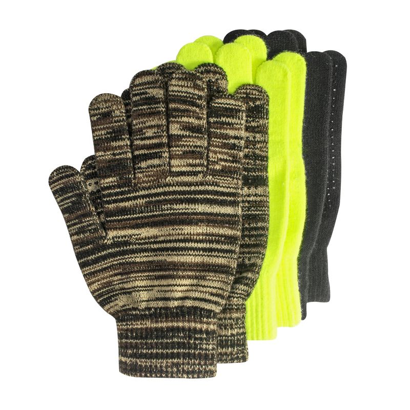 Muk Luks 3-Pair Pack Grip Dot Assorted Gloves, 1 of 2