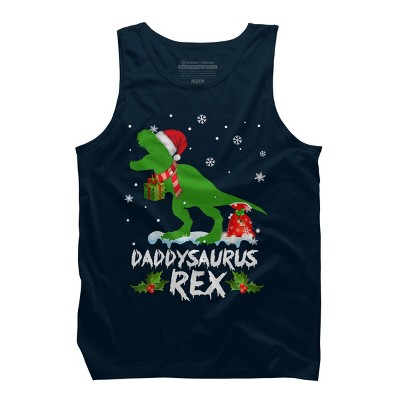 Men's Design By Humans Daddysaurus Christmas By NekoShop Tank Top