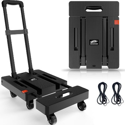 Acoinel 500LB Folding Hand Truck Portable Dolly with 6 Wheels for Moving