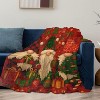Lomsoe Christmas Elf Blanket Gifts for Women Adults Girls Kids, Cute Elf with Santa Hats Flannel Blankets for Bedroom, Camping, Couch - 2 of 3