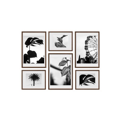 Haus and Hues Cambridge Gallery Wall Frame Set with Real Glass and Mat