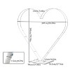 Artloge Large Heavy Duty Heart Shape Wedding Arch White Dual Layers Metal Support Flower Balloon Backdrop Stand Decor for Ceremony, Proposal - 3 of 4