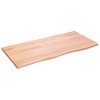 vidaXL Wall Shelf Light Brown 39.4 in.x19.7 in.x0.8 in. Treated Solid Wood Oak - 2 of 4