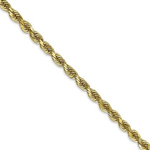 Black Bow Jewelry 4mm 10k Yellow Gold D/C Quadruple Rope Chain Necklace - 1 of 4
