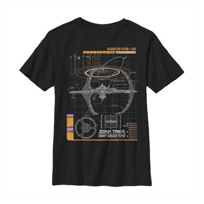 Boy's Star Trek: Deep Space Nine Space Station Schematics T-shirt ...