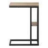 Sapphtopaz Modern C-Shaped End Table with Metal Base Frame Coffee Table with Rectangular Tabletop Sofa Side Table for Living Room,Bedroom - 3 of 4