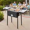 VEVOR Outdoor Propane Deep Fryer, Dual-Tank 8QTx2 Commercial Fryer, Stainless Steel Cooker with Foldable Platform, Dual Basket, Black - 2 of 4