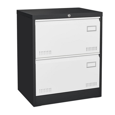 2 Drawer Vertical File Cabinet, Metal Lockable File Cabinet With Lock For Legal/Letter/A4, Locking Filing Cabinet For Home Office, Easy Assemble
