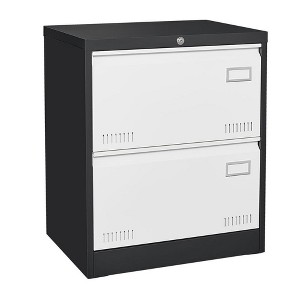 2 Drawer Vertical File Cabinet, Metal Lockable File Cabinet With Lock For Legal/Letter/A4, Locking Filing Cabinet For Home Office, Easy Assemble - 1 of 4