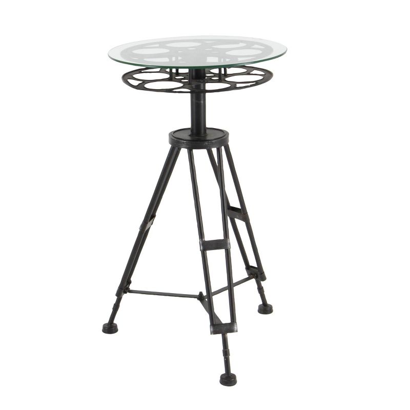 Eclectic Glass and Metal Accent Table Black - Olivia &#38; May, 4 of 8