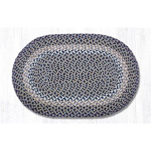 Earth Rugs Rustic Multi-Tone Oval Braided Rug – Durable Farmhouse Decor - 1 of 1