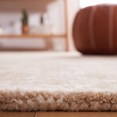 Handmade Beige/Ivory Abstract Wool 6' x 9' Area Rug