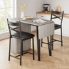 Jojoka 3-Piece Expandable Counter Height Dinner Table with 2 Chairs and 3 Storage Shelf for Apartment - 2 of 4