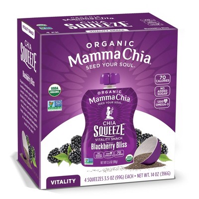 Mamma Chia Blackberry Bliss Chia Squeeze - 3.5oz 4ct