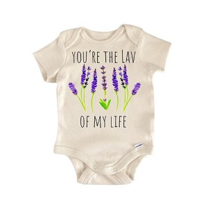 Lavender Floral - Baby Boy Girl Clothes Infant Onesie® Funny Cute Newborn GS1 - 1 of 4