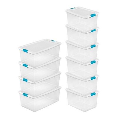 Sterilite 106 Qt. Plastic Storage Container (4 Pack) + 64 Qt Box (6 Pack)