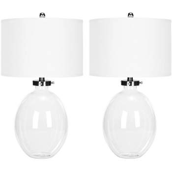 Neville Glass Table Lamp (Set of 2) - Clear - Safavieh.
