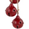 Northlight Cascading Christmas Jingle Bell Ornaments- 13.5" - Red - Set of 2 - 4 of 4