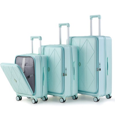 YONWAY 3 Piece Luggage Set, 100% PC Hardside Expandable Travel Laggage, with TSA Lock & Spinner Wheels