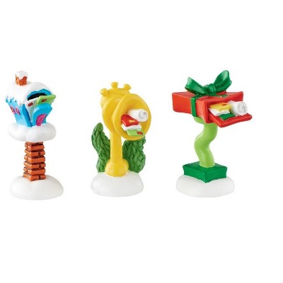 Department 56 Dept 56 Dr Seuss The Grinch Who-ville Wacky Mailboxes Christmas Decoration 3-Piece Set #4053066