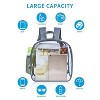 Hachikiko Small Transparent Backpack with Padded Shoulder Straps for School, Concert, Sport Events & Travel Grey - 4 of 4