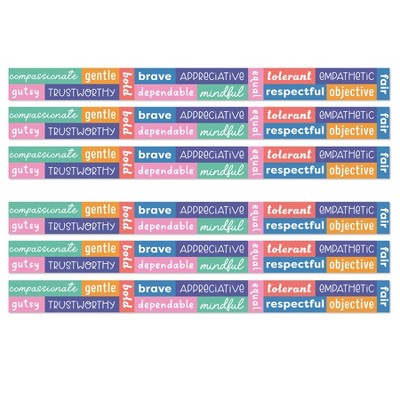 Carson Dellosa Education We Stick Together Positive Words Straight Bulletin Board Borders, 36 Feet Per Pack, 6 Packs