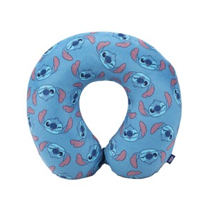 Disney Stitch All-Over Print Blue 12" Neck Pillow - 1 of 4