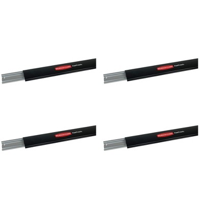 Rubbermaid 1784415 Fast Track Home/Garage 48 Inch Heavy Duty Steel Horizontal Wall Mounted Storage Rail (4 Pack)