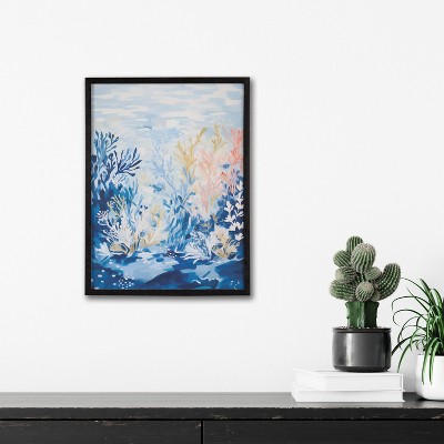 12" x 16" Black Framed Underwater Ocean Landscape Print