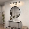 Ludomide Matte Black Bathroom Vanity Light - 4-Light Wall Sconce with Clear Glass Shades for Bathroom Mirror/Bedroom/Living Room - 2 of 4