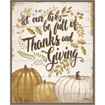 22" x 28" Grateful Season IV by Janelle Penner Framed Wall Canvas - Amanti Art