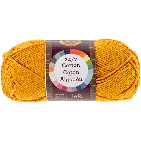 Lion Brand 24/7 Cotton Yarn-Goldenrod