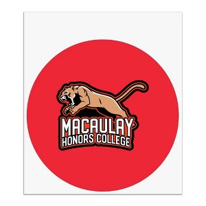 Macaulay Honors College Primary Logo Automotive Car Window Locker Circle Bumper Sticker - 1 of 4