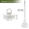 Unique Bargains Rubber Stainless Steel Beaded Chain with Pull Ring Drain Stoppers 4 Pcs - 2 of 4