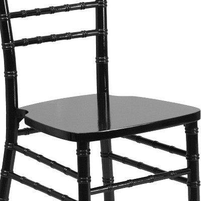 Black Wood Armless Chiavari Dining Chair