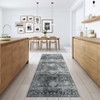 Traditional Distressed Area Rugs for Living Room Bedroom Non Slip Washable Medallion Pattern Printed Thin Carpet Rugs - 3 of 4
