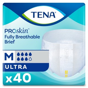 TENA ProSkin Ultra Incontinence Briefs, Heavy Absorbency, Unisex - 1 of 3