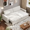 ATJafurn 88.6" Convertible Sleeper Sofa Bed, Modern Linen Fabric Pull Out Sleeper Couch Bed Space-Saving for Apartments, Living Room, Bedroom, Studio - 4 of 4