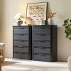5 Drawer Fluted Dresser, 45" Tall Modern Chest with Curved Profile, Wood Storage Organizer for Bedroom Living Room-3irtyhousy - 3 of 4
