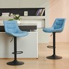 YOUNIKE Adjustable Swivel Counter Height Bar stools Set of 2 Modern Leather Island Barstools Seat Size 19.69"Wx15.75"Dx(22.83-32.28)"H - 2 of 4