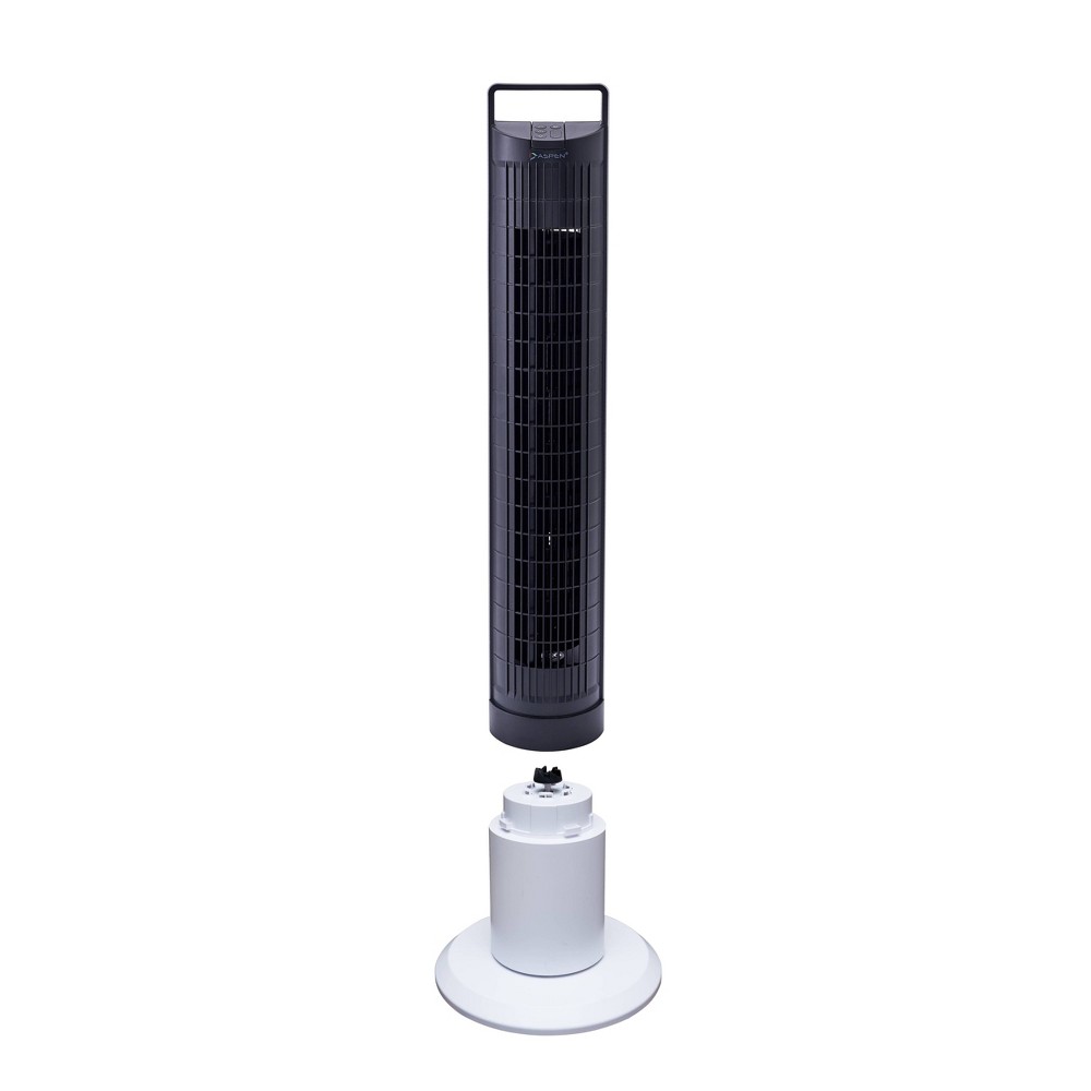 Aspen 40" Oscillating Washable Tower Fan: 3 Speeds, Electric, ETL Listed, 300-500 sq. ft. Coverage, Black