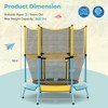 Infans 48"Toddler Trampoline for Kids with Safety Enclosure Net Heavy-duty Frame Yellow - 2 of 4