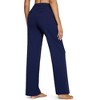 BABYYER Women's Yoga Pants, High-Waist Straight-Leg Work Pants, Wide Leg Casual Sweatpants with Pockets, Breathable and Elastic - 4 of 4